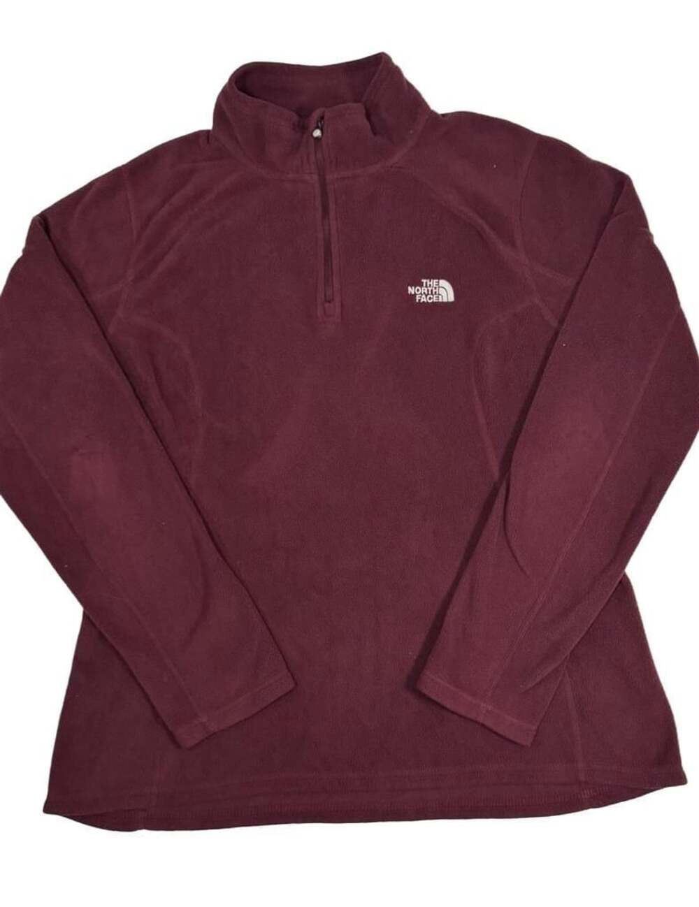The North Face Polartec 1/4 Zip Fleece Size L Maroon